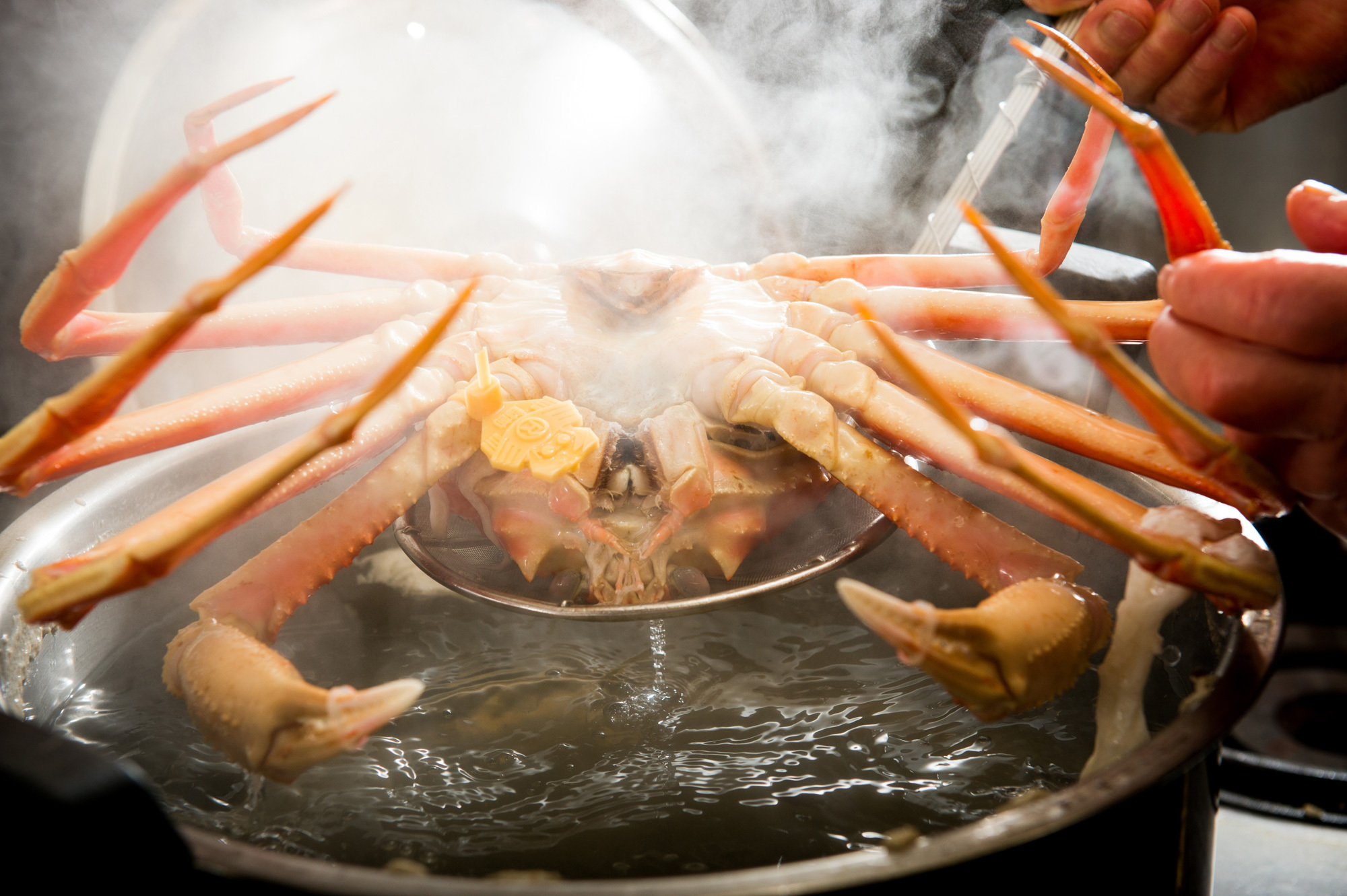 越前蟹　姿茹で　アツアツのまま