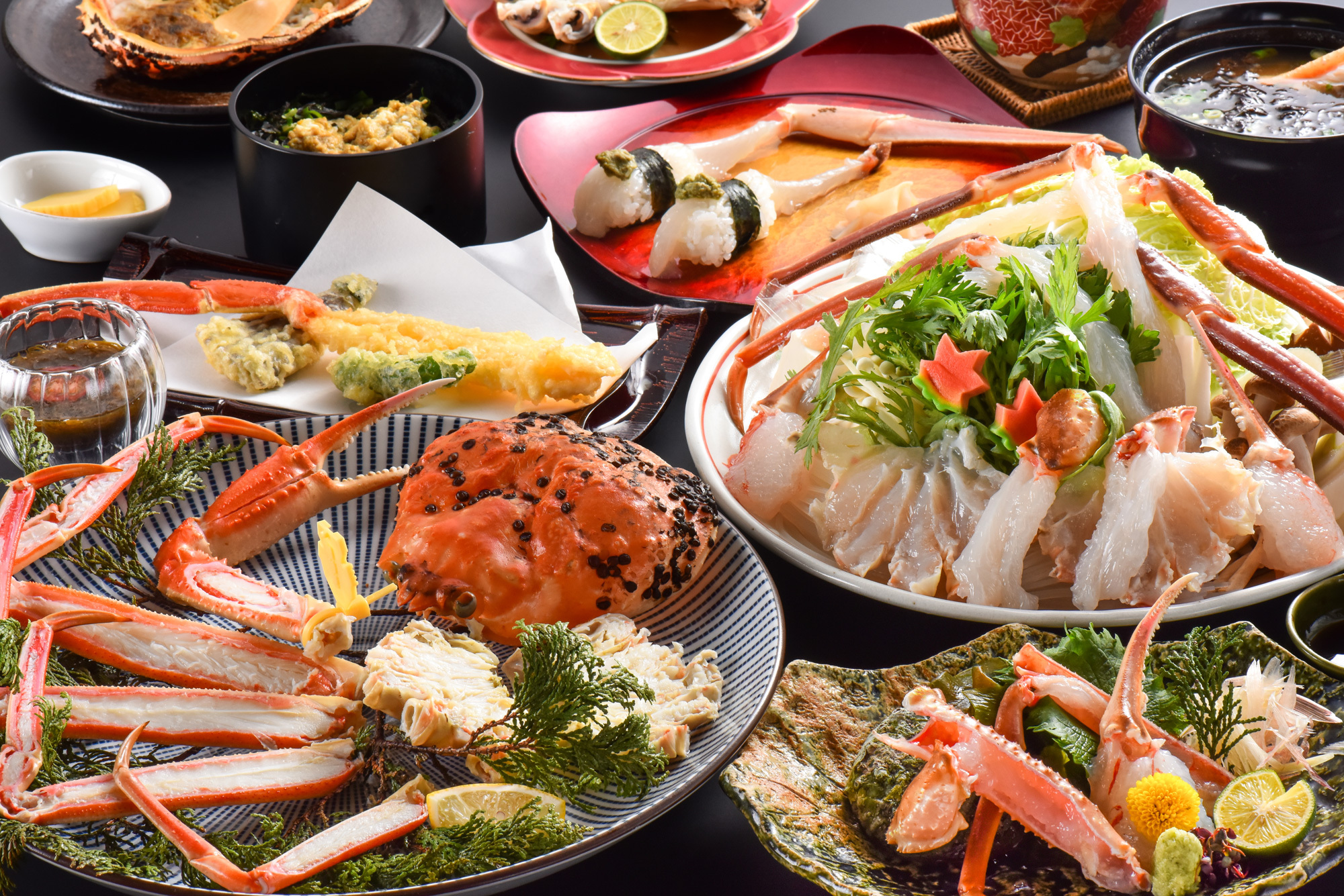 越前ガニ　コース料理